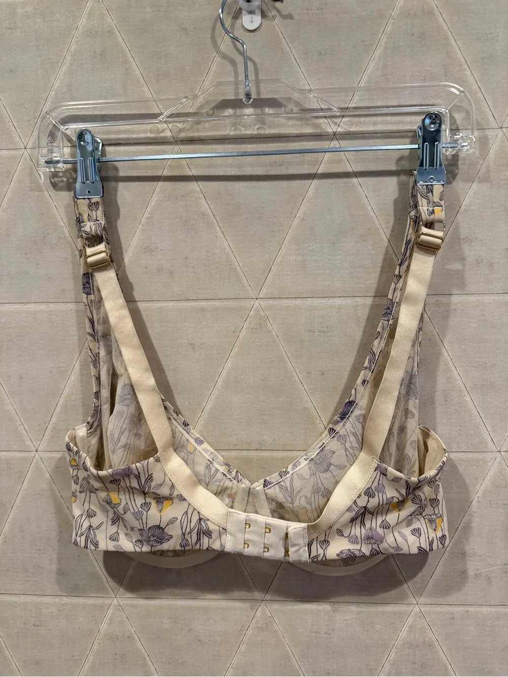 Thirdlove unlined in bloom scoop bra floral mesh underwire size‎ 32F